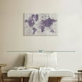 thumbnail image 2 of Elephant Stock Old World Map Purple Gray Wall Art - Horizontal Canvas Wall Art - Living Room Wall Decor - Map Canvas - Purple And Gray Decor By Wild Apple Portfolio - 30" x 20", 2 of 8