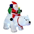 thumbnail image 2 of Adorno navideño inflable de Papá de 1,8 m sentado sobre un . Ideal para fotos. 110 V. Multifuncional. para decoración de jardín. Fácil, 2 of 9