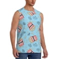 thumbnail image 2 of Fotbe Men's I Am A Fan Popcorn Print Men's Sleeveless Muscle Tank Tops Casual T-Shirts for Gym Workout Beach-X-Large, 2 of 8