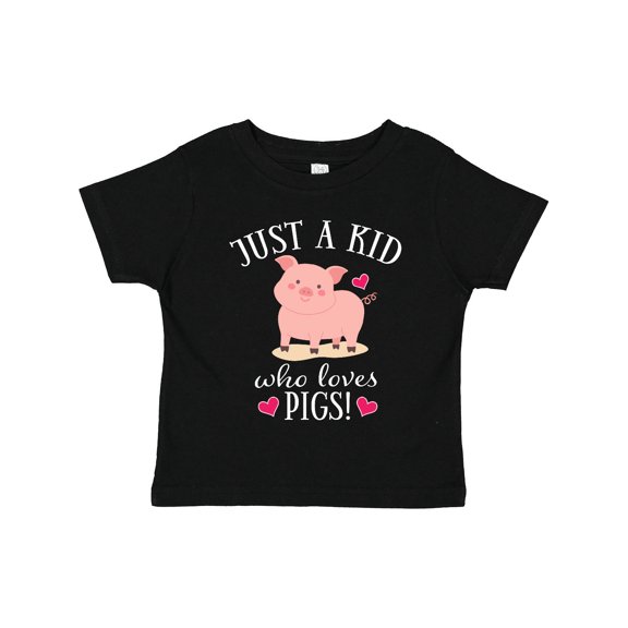 Inktastic Just a Kid Who Loves Pigs Boys or Girls Toddler T-Shirt