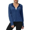 thumbnail image 2 of Shiqi Veste à Capuche Protection Solaire UPF 50+ pour Femmes Fermeture Éclair Complète Manches Longues Légère Randonnée Sports de Plein Air, 2 of 4
