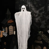 TOPRenddon 6ft Floating Ghost Decoration - Realistic White Gauze Halloween Prop for Indoor/Outdoor | Decor | Scary Party Supplies for Yard & Porch