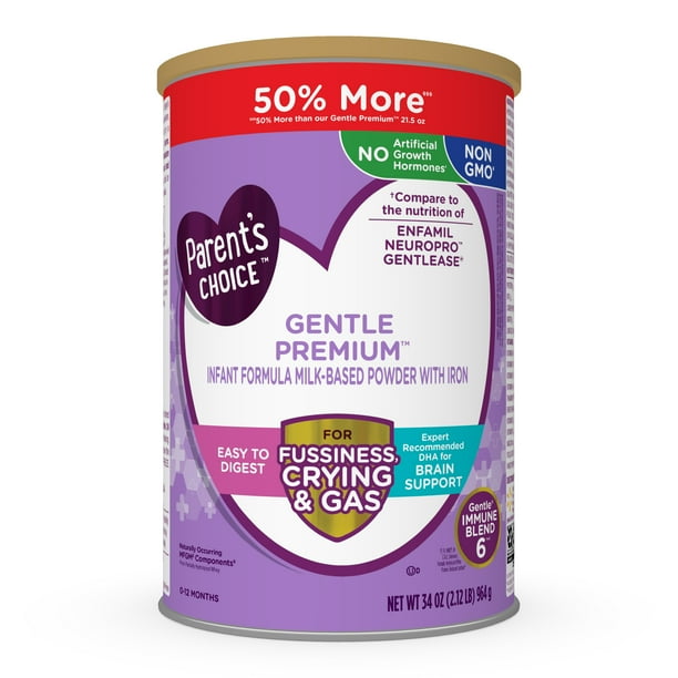 Parent's Choice Gentle Premium Baby Formula; For Fussiness, Gas and