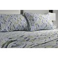 thumbnail image 1 of Collection Highland Ensemble de Draps Imprimés 300 Fils en Coton Riche Full Bleu Sauge Fleur, 1 of 1