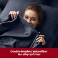 thumbnail image 5 of Mellanni Queen Flat Sheet Only, Hotel Luxury Soft Microfiber Top Sheet, 1 Piece, Navy Blue, 5 of 7
