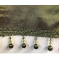 thumbnail image 2 of Bridget Crushed Satin Valance with Beaded Trim, Sage Green, 2 of 2