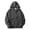 Dark Gray#003, variant on Hemlock Brown Hoodies for Men Zip-Up Casual Pullover, Male Solid Plaid Off Shoulder Sleeve Zipper Fly Pocket Hooded Blouse