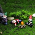 thumbnail image 4 of 3 figuras de resina de enanos, esculturas para decoración de jardín., 4 of 5