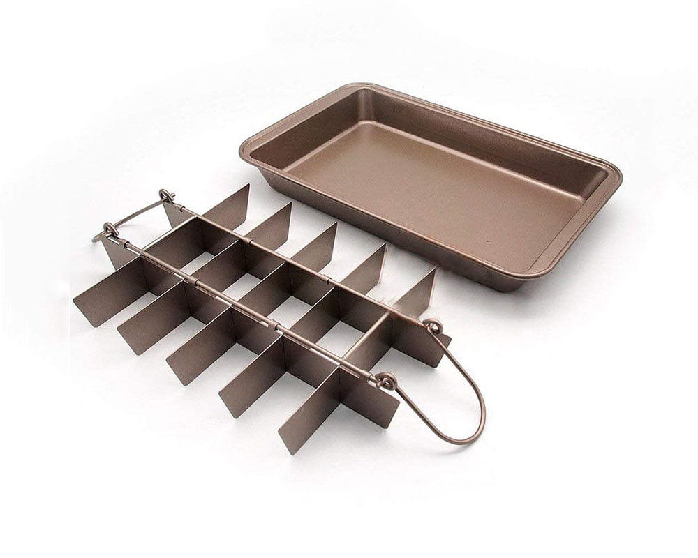 INTSUPERMAI Brownie Pans with Dividers 18 Cavity NonStick Steel Baking