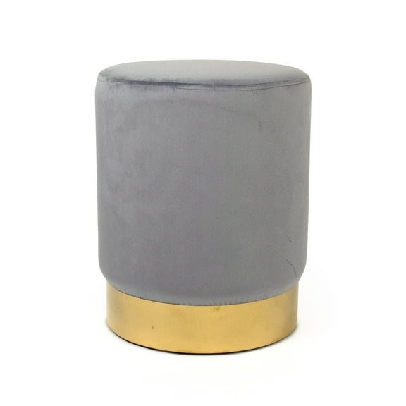 Pale Blue Velvet Stool