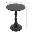 thumbnail image 2 of Small Round Side Table ,Retro Metal Pedestal End Table for Living Room, Bedroom, Sofa, 15.7'' ×20.5'' (Black), 2 of 14