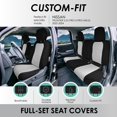 thumbnail image 3 of For 2022-2024 Nissan Frontier FH Group Custom Fit Neoprene Car Seat Covers Wateropoof - Gray Full Set, 3 of 10