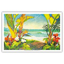 Time to Chill - Tropical Beach Paradise - Hawaii - Hawaiian Islands - From an Original Watercolor Painting by Robin Wethe Altman - Master Art Print (Unframed) 12in x 18in