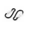 thumbnail image 2 of Unique Bargains 8pcs Black Metal Spring Loaded Closure Carabiner Clip Keyring Camping Karabiner, 2 of 2
