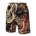 thumbnail image 4 of Lsque Maillot de Bain Gothique à Motif Floral Oriental pour Hommes, Short de Bain Hawaïen Séchage Rapide avec Poches-Moyen, 4 of 6