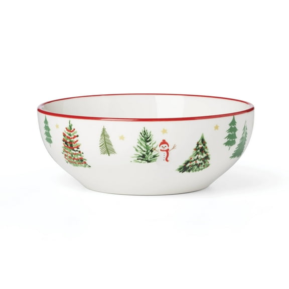 Oneida Merry & Bright Porcelain All Purpose Bowls, Set of 4