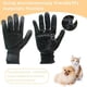 thumbnail image 3 of Guantes de aseo para mascotas, guantes con cepillo de masaje para limpieza y aseo de gatos, perros y caballos., 3 of 5