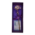 thumbnail image 1 of Romántica hoja de oro rosa artificial, rosa colorida, flor rosa para el Día de San Valentín, decoración de regalo de boda para el hogar, 1 of 14