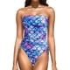 thumbnail image 1 of Yonique - Traje de baño de una pieza para mujer, sin tirantes, con control de barriga, bandeau, 1 of 1
