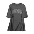 thumbnail image 3 of Women's Oversized Top Vintage Loose Short Sleeve T Shirt Long Sleeve Fitted Casual Workout Tops Women Striped Short Sleeve Tee T Shirts Long Sleeve T Shirts for Woman Womens Athletic Clothes Full T, 3 of 3