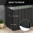 thumbnail image 4 of Outsunny 119 Gallon Deck Box, Outdoor Storage Box with Wheels, Dark Grey, 4 of 10