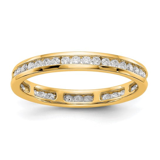 Auriga 14k Yellow Gold Lab Grown Diamond 1/2ct Channel Set Eternity Band for Women Size-9