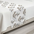 thumbnail image 2 of Vintage Nautical Tattoo Bed Runner, Repetitive Anchor and Rope Motif Maritime Pattern, Decorative Accent Bedding Scarf for Hotels Homes and Guestrooms, Twin, Pale Cinnamon Pale Grey, by Ambesonne, 2 of 2
