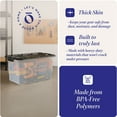 thumbnail image 3 of Homz 2 Pack 30-Gallon Clear Plastic Stackable Home Storage Bin with Lid, Black, 3 of 12