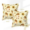 thumbnail image 3 of Bingfone Decorative Pillow Covers 20"X20" Watercolor Bee Honey Honeycomb Bee Couch Pillow Cases Modern Farmhouse Covers For Couch Sofa Bed, 3 of 9