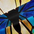thumbnail image 5 of Homewish Vintage Butterfly Glass Kitchen Curtains,Retro Rose Floral Black Out Curtains Pack of 2 (42x63 Each),Yellow Blue, 5 of 6