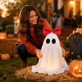thumbnail image 6 of AuroraX Halloween Ghost Decor Outdoor Halloween Decoration Desktop Courtyard Tabletop Haunted Halloween Decoration for Yard Garden Red, 6 of 7