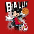 thumbnail image 2 of Girl's Mickey & Friends Mickey Mouse Ballin'  Graphic Tee Red X Small, 2 of 5