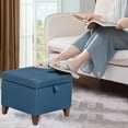 Homebeez Fabric Square Cube Storage Ottoman Foot Rest Stool Coffee