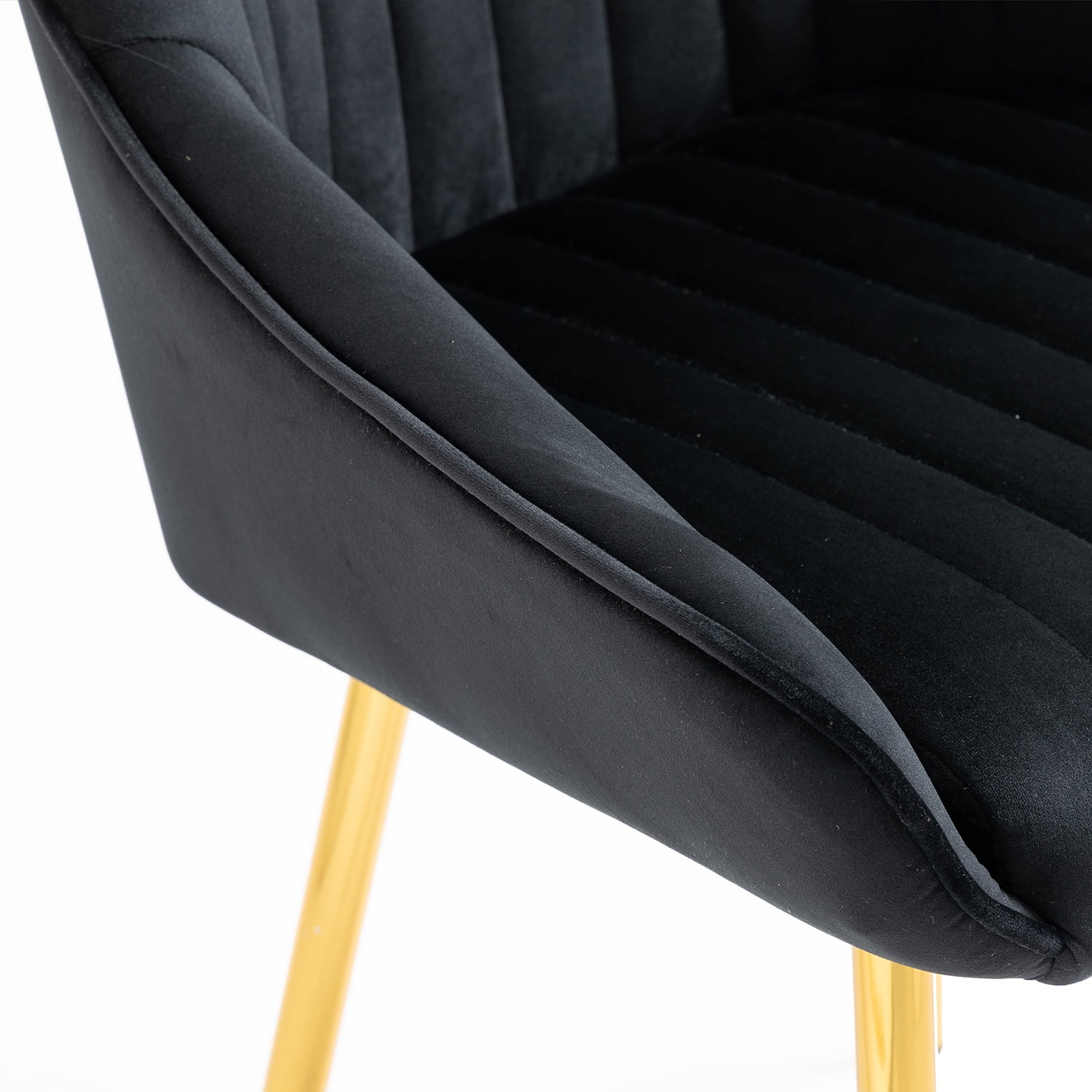 Kepooman Modern Mid-Century Side Chair with Natural Metal Legs for Kitchen, Living Dining Room, Set of 1, Black Kepooman Modern Mid-Century Side Chair with Natural Metal Legs for Kitchen, Living Dining Room, Set of 1, Black