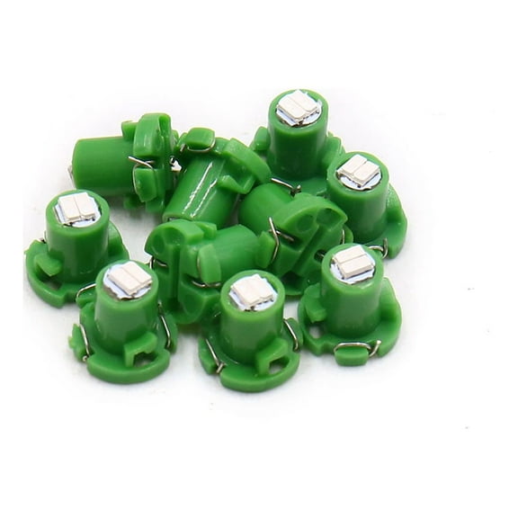 10Pcs T4.2 3014 2- Green  Dashboard Gauge Light Lamp Bulb for Car Interior