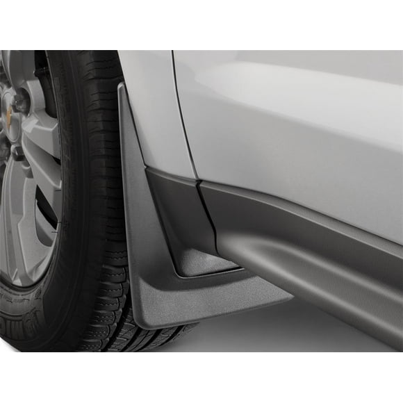 Convient à 2010-2017 Chevrolet Equinox Weathertech Boue 110059 Rabat Direct-Fit; Lot de 2; Contour; Sans Logo; Noir; Thermoplastique; Système de Fixation à Rotation Rapide