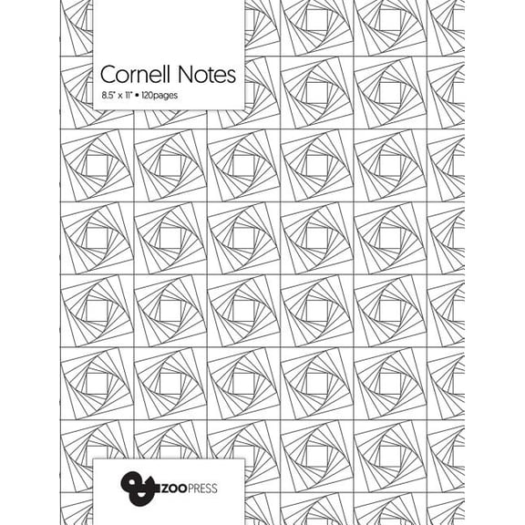 Cornell Notes : Geometric Vortex - Best Note Taking System for Students, Writers, Conferences. Cornell Notes Notebook. Large 8.5 x 11, 120 Pages. College Note Taking Paper, School Supplies. (Paperback)
