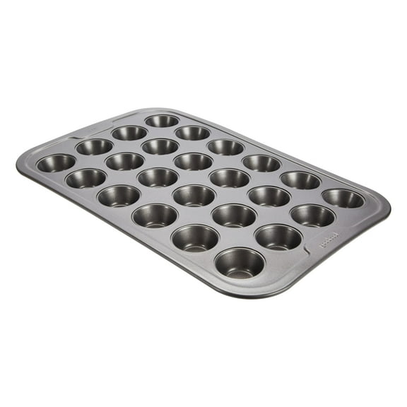 GoodCook PRO Nonstick Steel Mini Muffin Pan , 24 Cup, Gray