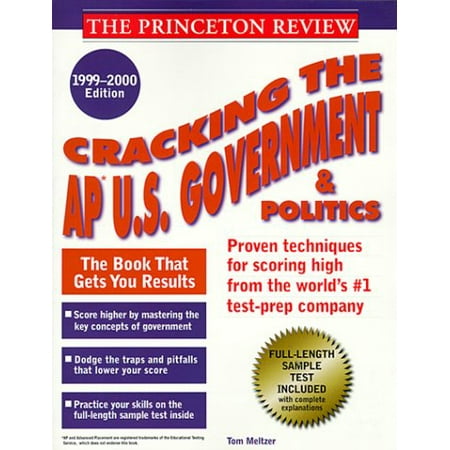 

Princeton Review: Cracking the AP: U.S. Government and Politics 1999-2000 Edition Pre-Owned Paperback 0375752889 9780375752889 Princeton Review