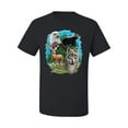 thumbnail image 2 of Eagle Bear Deer and Wolf Wildlife Americana / American Pride Men's Graphic T-Shirt, Black, 4XL, 2 of 3