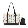 thumbnail image 7 of FORMRS Canvas Laptop Tote Bag for Women with 15.6" Computer Compartments Shoulder Handbag, Beige Vegetables Pattern, 7 of 7