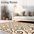 thumbnail image 2 of ODIKA 6' x 9' Machine Washable Non-Slip Area Rug, Art Nouveau Scroll High Traffic Rug, Beige, 511925, 2 of 7