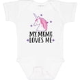 thumbnail image 3 of Inktastic My Meme Loves Me Girl Unicorn Girls Baby Bodysuit, 3 of 5
