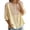 Yellow, variant on Women's Embroidered Blouses Summer Round Neck Embroidered Top 3/4 Sleeve Casual Boho Loose Lightweight Daily Shirts by Yigetop Green L
