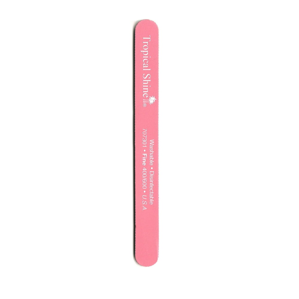 Tropical Shine Nail File Pink File 400/ 600 (Fine/ Extra Fine) 7 1/2 in