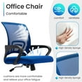 thumbnail image 4 of JONPONY Ergonomic Office Chair，Swivel Desk Chair with Lumbar Support, Adjustable Height with Armrests for Adults,Blue, 4 of 12