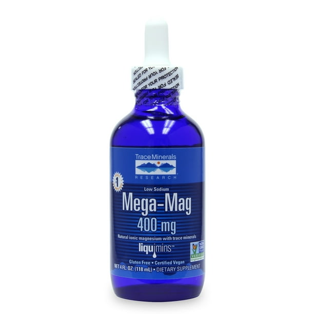Trace Minerals Research MegaMag Liquid Magnesium 400 mg 4 fl oz