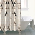 thumbnail image 5 of Extra Long Boho Shower Curtain 72x84 Inches - Vintage Floral & Tropical Leaves Pattern, Waterproof Bohemian Bathroom Decor with 12 Hooks, Tribal Rustic Style, 5 of 5