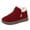 Red, variant on Womens Snow Boots Casual Woven Warm Furry Lined Slip on Winter Ankle Booties Platform Nonslip Cold Weather Outdoor Walking Shoes Wine Size 5.5