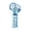 Light Blue, variant on Transparent Mecha Design Handheld Fan with Semiconductor Cooling Technology and LED Digital Display Portable USB Rechargeable Fan for Hot Weather Relief